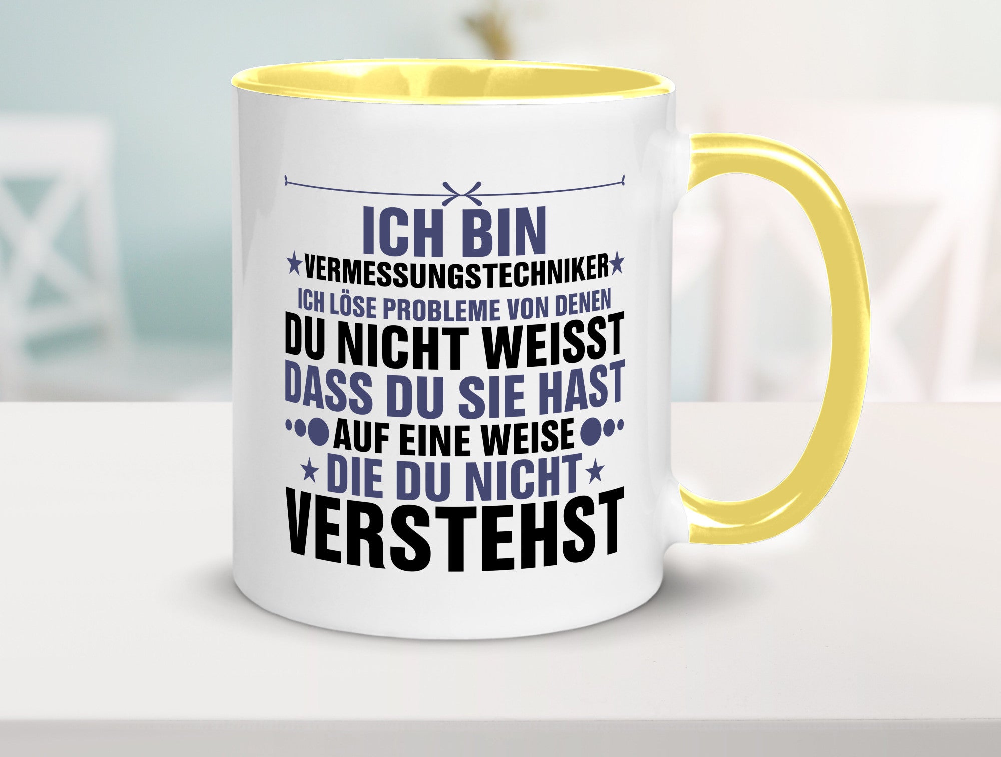 Löse Probleme: Vermessungstechniker | Techniker Humor Geschenkidee Tasse