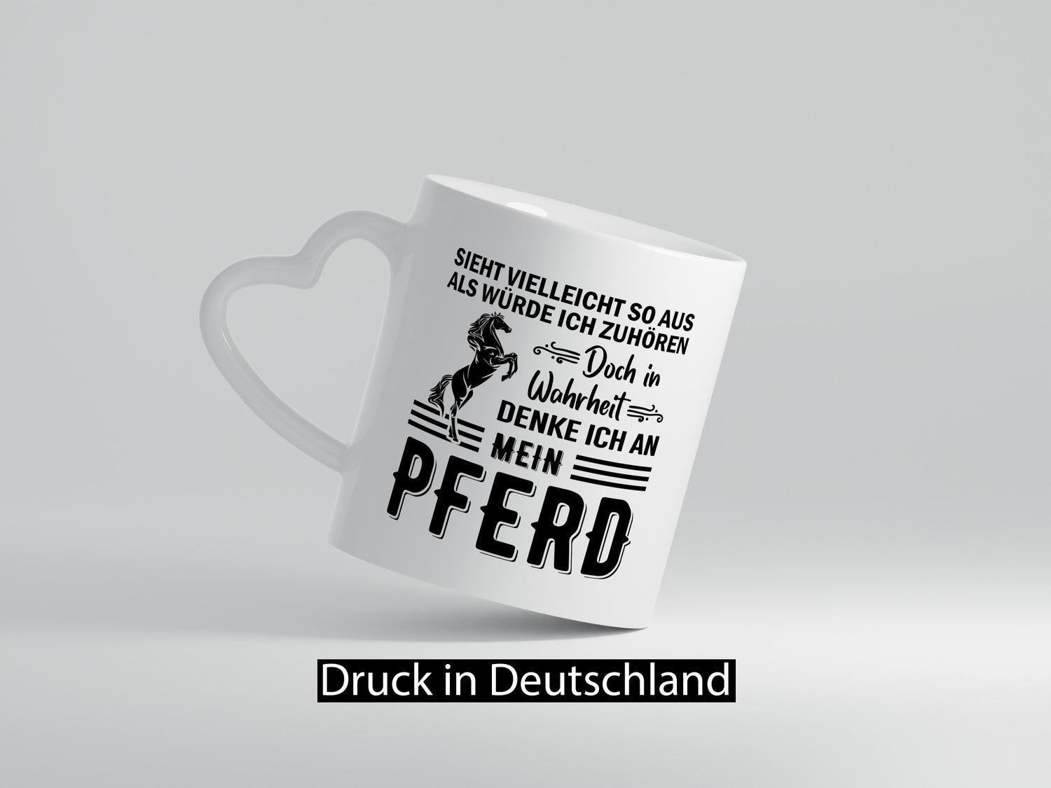 Ich hör dir nicht zu denke an mein Pferd | Reiten Humor Geschenkidee Tasse