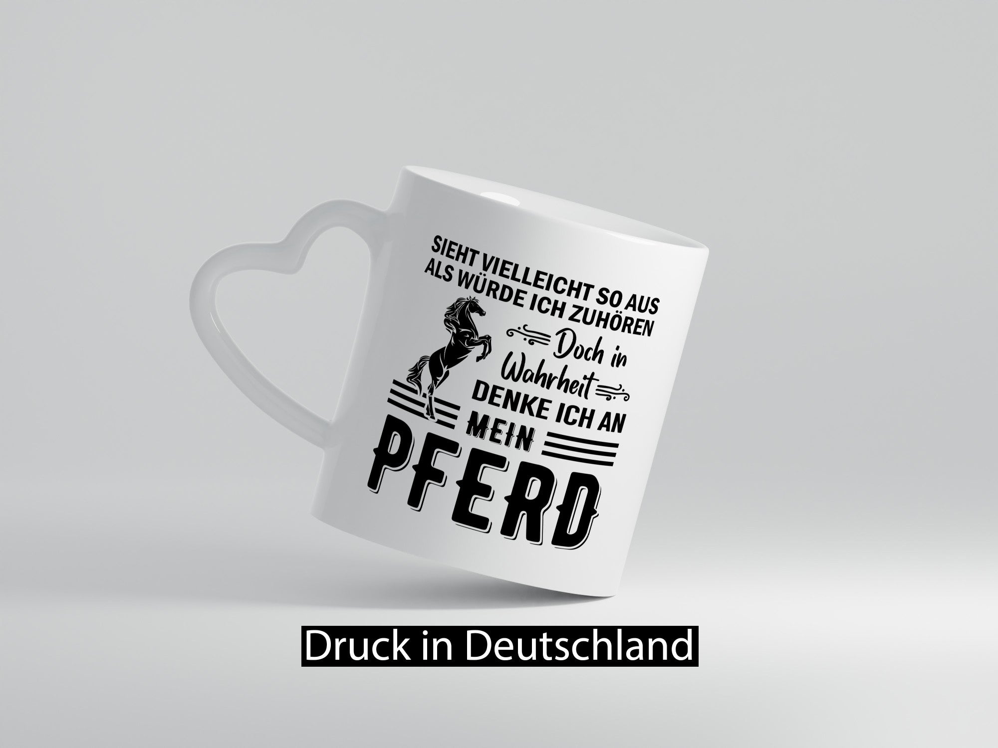 Ich hör dir nicht zu denke an mein Pferd | Reiten Humor Geschenkidee Tasse