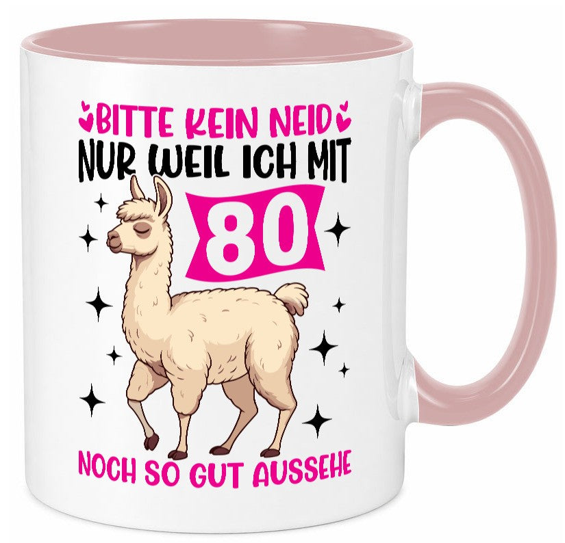 80. Geburtstag | 80 Jahre Lama gut aussehen Geschenk Geschenkidee lustiger Tasse