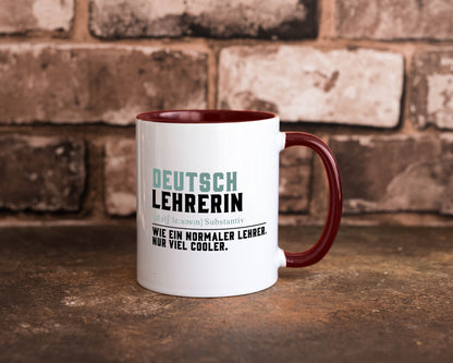 Deutschlehrerin | Lehrerin Unterricht Lieblinglehrerin Geschenkidee Humor Tasse