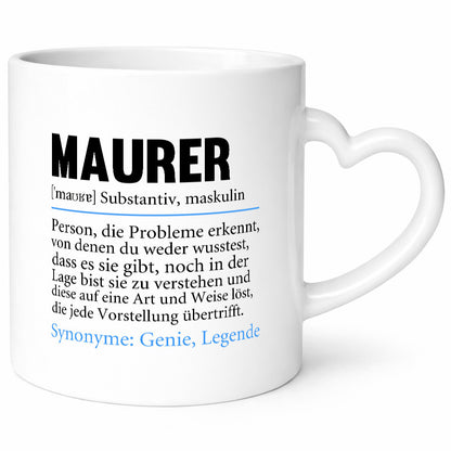 Maurer | Spruch Bau Handwerker lustig Humor Geschenkidee Geschenk Tasse