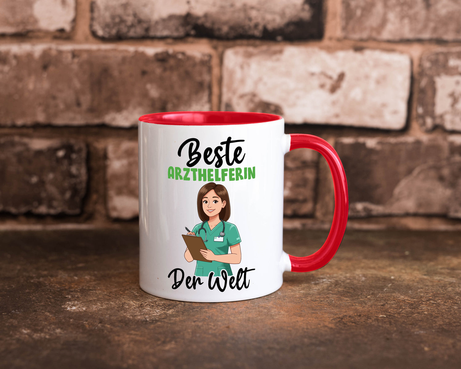 Beste Arzthelferin | Fachangestellte Medizin v2 Geschenkidee Humor Tasse