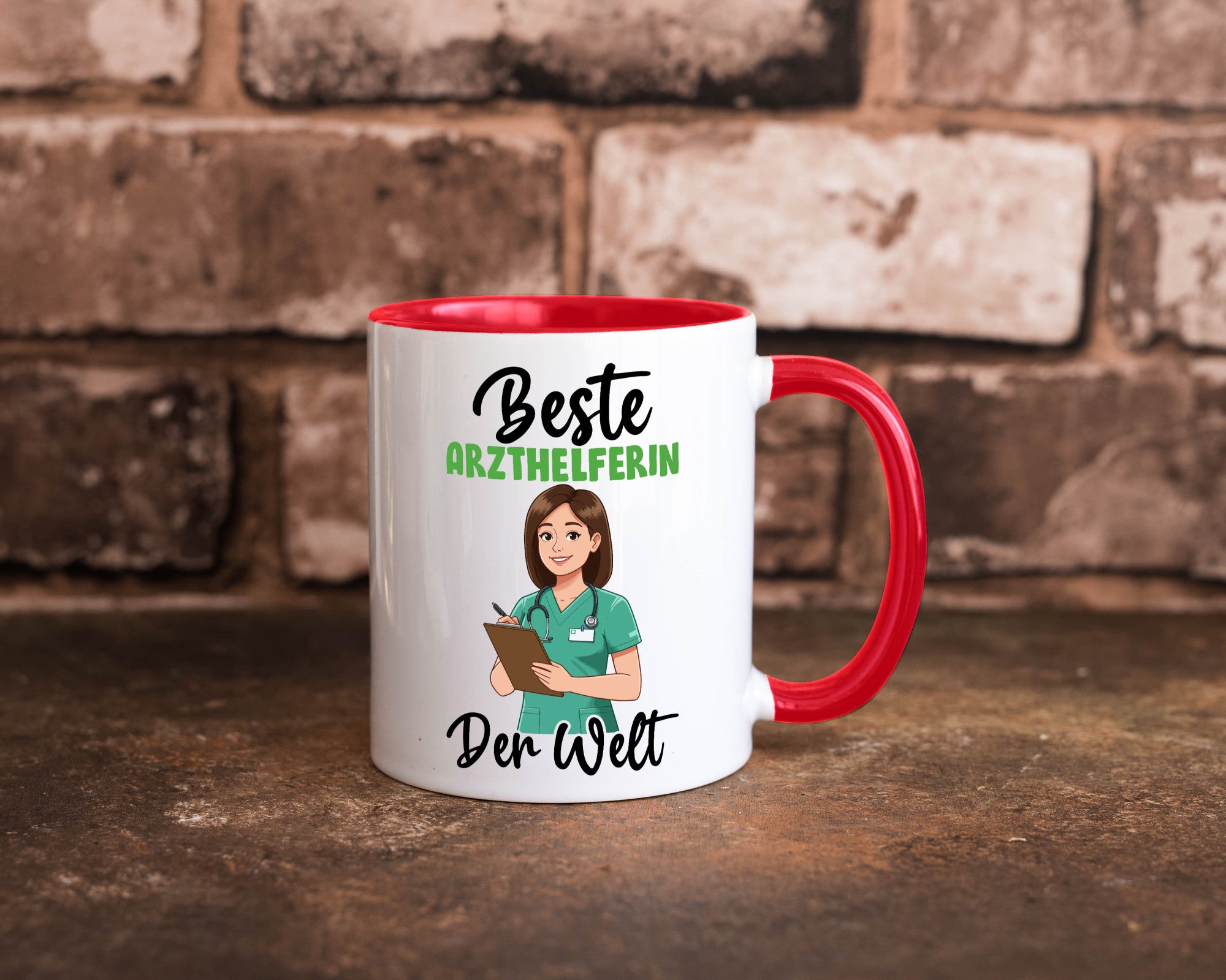 Beste Arzthelferin | Fachangestellte Medizin v2 Geschenkidee Humor Tasse