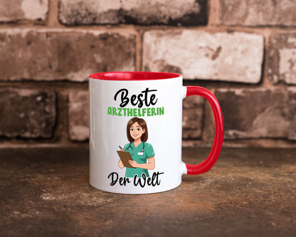 Beste Arzthelferin | Fachangestellte Medizin v2 Geschenkidee Humor Tasse