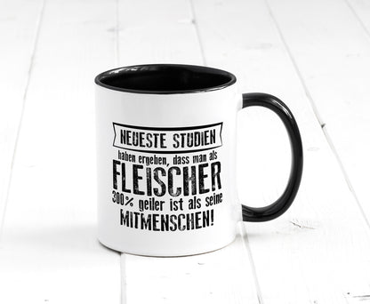 Neuste Studien: Fleischer | Schlachterei lustiger Spruch Geschenk Humor Tasse