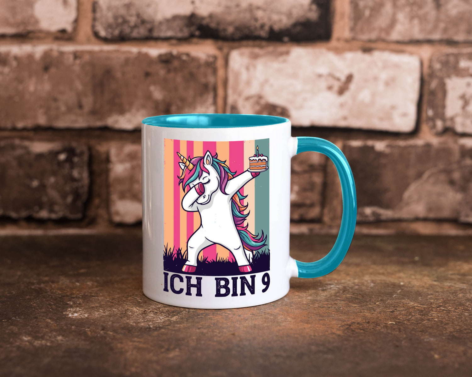 9 Geburtstag | Einhorn Damping Mädchen Humor Geschenkidee Tasse