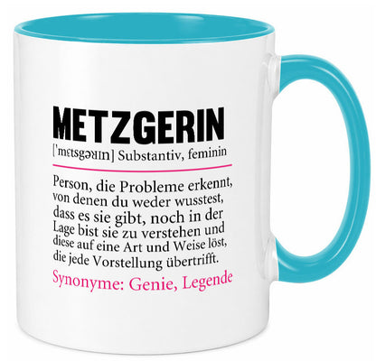 Metzgerin | lustig Fleischerin Humor v2 lustiger Spruch Geschenk Geschenkidee