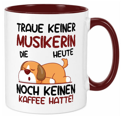 Traue keiner Musikerin | Musik Musikantin lustiger Spruch Geschenk Humor Tasse