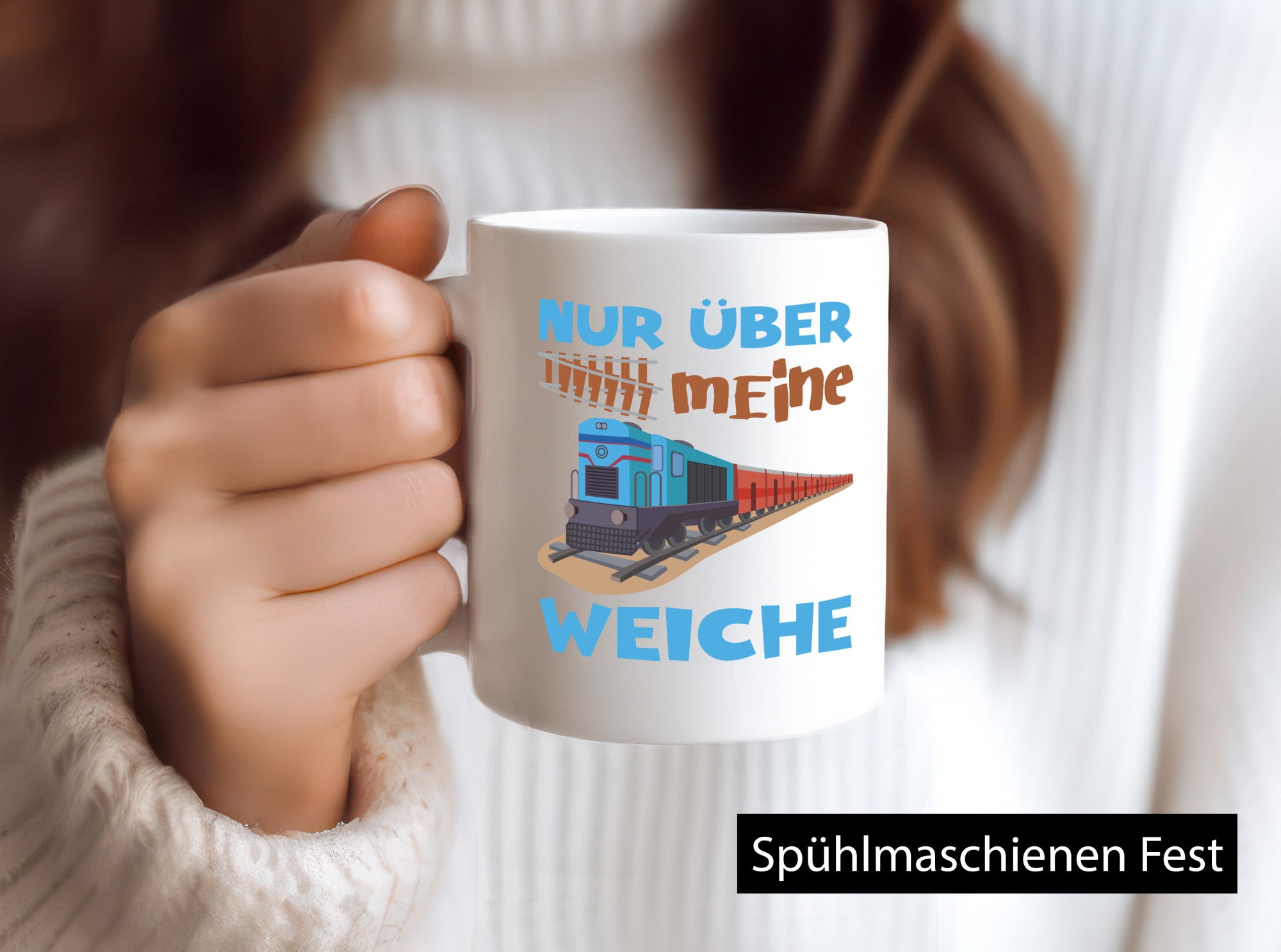 Nur über mein Weiche | Eisenbahn Weichen lustiger Spruch Geschenk Humor