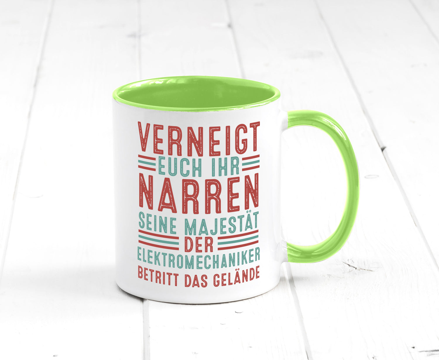 Verneigt euch: Elektromechaniker | Mechaniker v2 Geschenkidee Humor Tasse