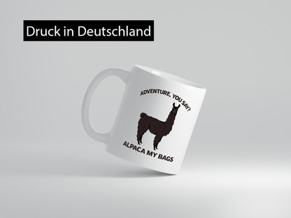 Adventure, Alpaca | Humor Geschenkidee Tasse