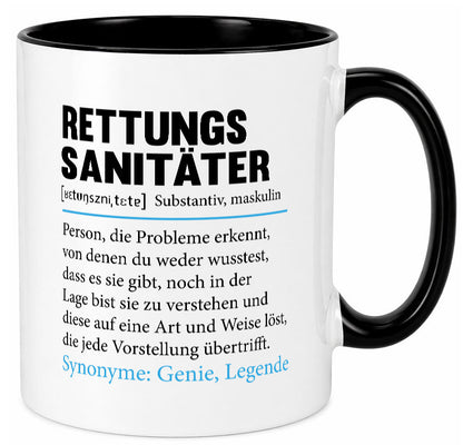 Rettungssanitäter | Beruf Sanitäter Spruch v2 lustig Arbeit Kollegen Büro Tasse
