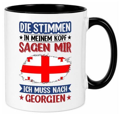Georgien | Urlaub Stimmen in meinem Kopf Traumland Geschenkidee Humor Tasse