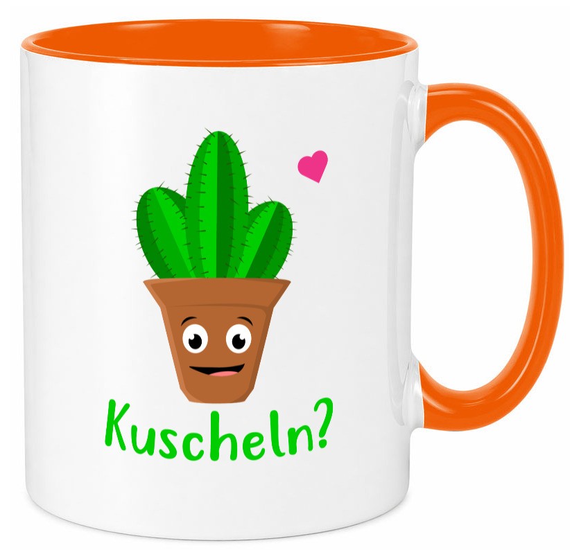 Kuscheln? | lustige Tasse Kaktus Motiv Humor lustig Geschenkidee Geschenk