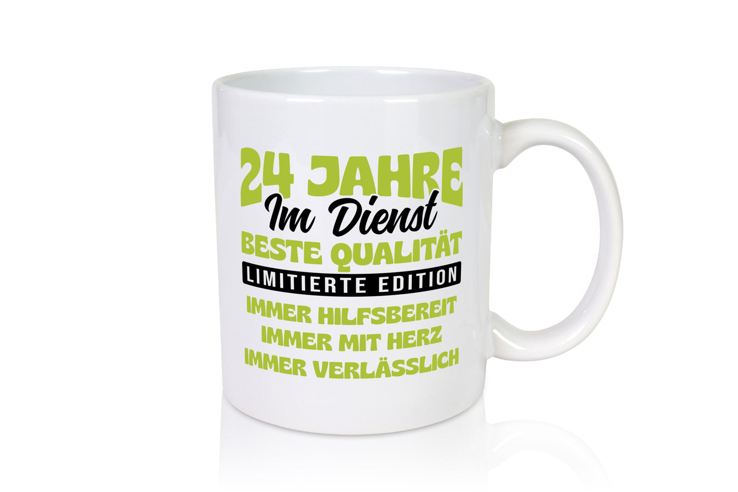 24 Jahre im Dienst | Jubiläum Arbeit v4 lustig Kollegen Büro Geschenk Tasse