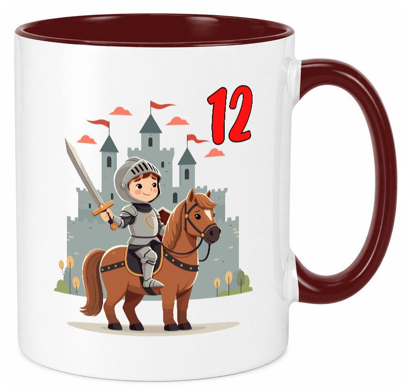 12. Geburtstag | 12 Jahre Ritter Junge Schloss lustiger Spruch Geschenk Tasse
