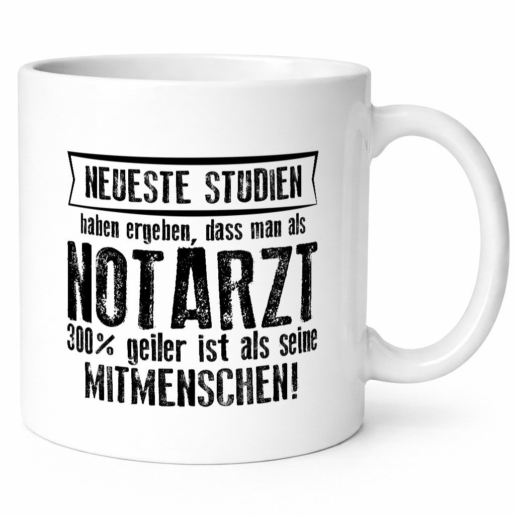 Neuste Studien: Notarzt | Arzt lustiger Spruch Geschenk Humor Geschenkidee Tasse