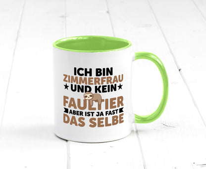 Ich bin kein Faultier: Zimmerfrau| Holzbau | Handwerkerin v2 Geschenk