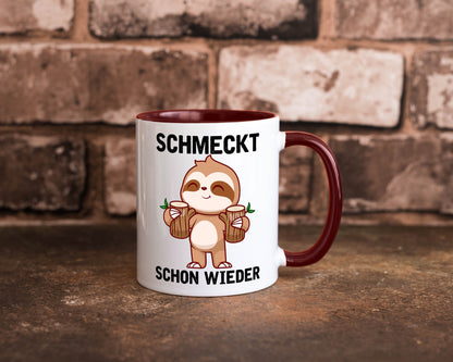 Schmeckt schon wieder | Frankfurt Hessen v2 Geschenkidee Humor Tasse