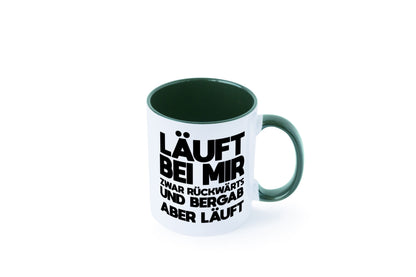Läuft bei mir | Rückwerts aber Motivation Geschenkidee Humor Tasse