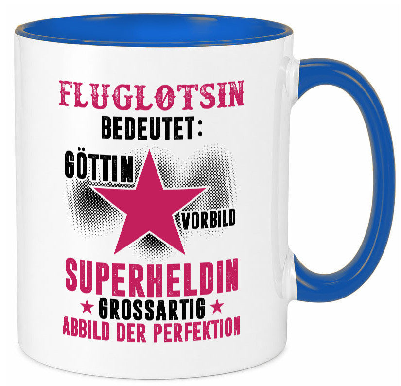 Bedeutung von Fluglotsin | Flughafen Flugverkehr Geschenkidee Humor Tasse