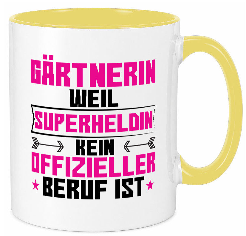 Superheldin Gärtnerin | Gartenbau Geschenk Humor Geschenkidee lustiger Spruch Tasse
