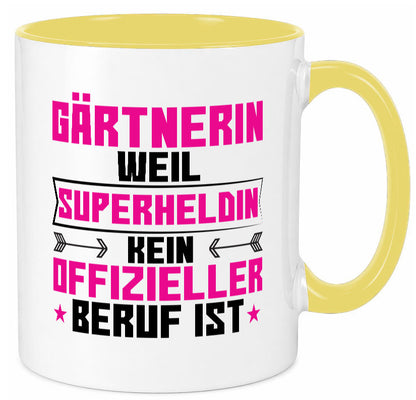 Superheldin Gärtnerin | Gartenbau Geschenk Humor Geschenkidee lustiger Spruch Tasse