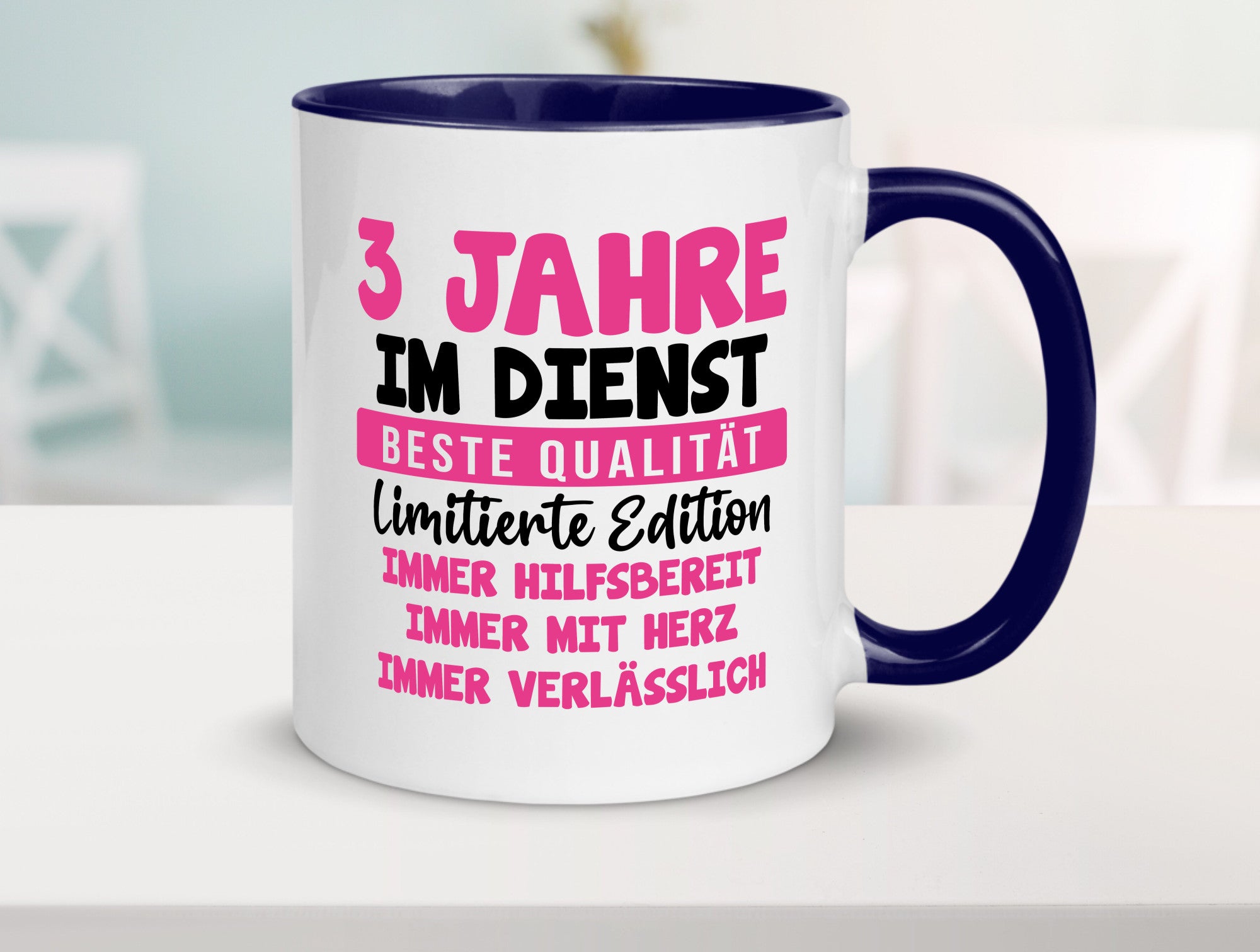 3 Jahre im Dienst | Jubiläum Arbeit v10 lustiger Spruch Geschenk Kollegen Büro