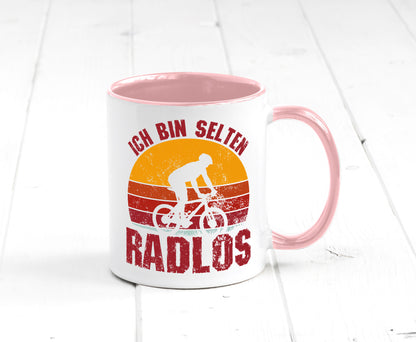 Ich bin Selten Radlos | Radfahrer Mountainbike Humor Geschenkidee Tasse