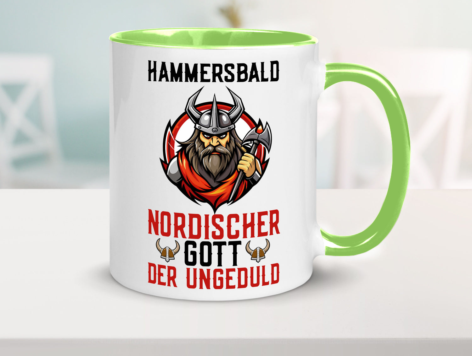 Hammersbald Nordischer Gott der ungeduld Humor Geschenkidee Tasse