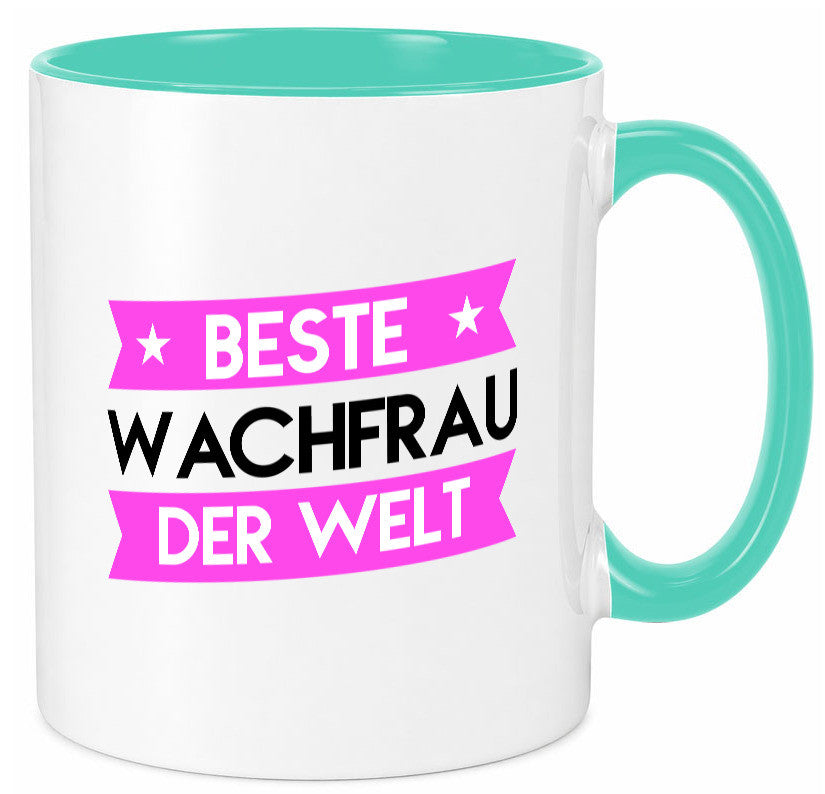Beste Wachfrau | Wachpersonal Nachtwächter Humor Geschenkidee Tasse