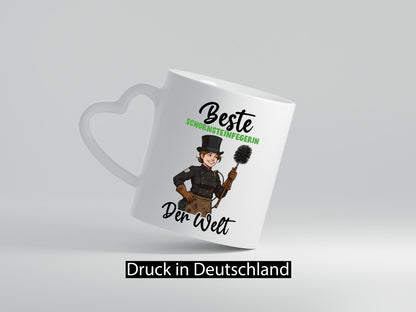 Beste Schornsteinfegerin | Kaminkehrer lustig Humor Geschenkidee Geschenk Tasse