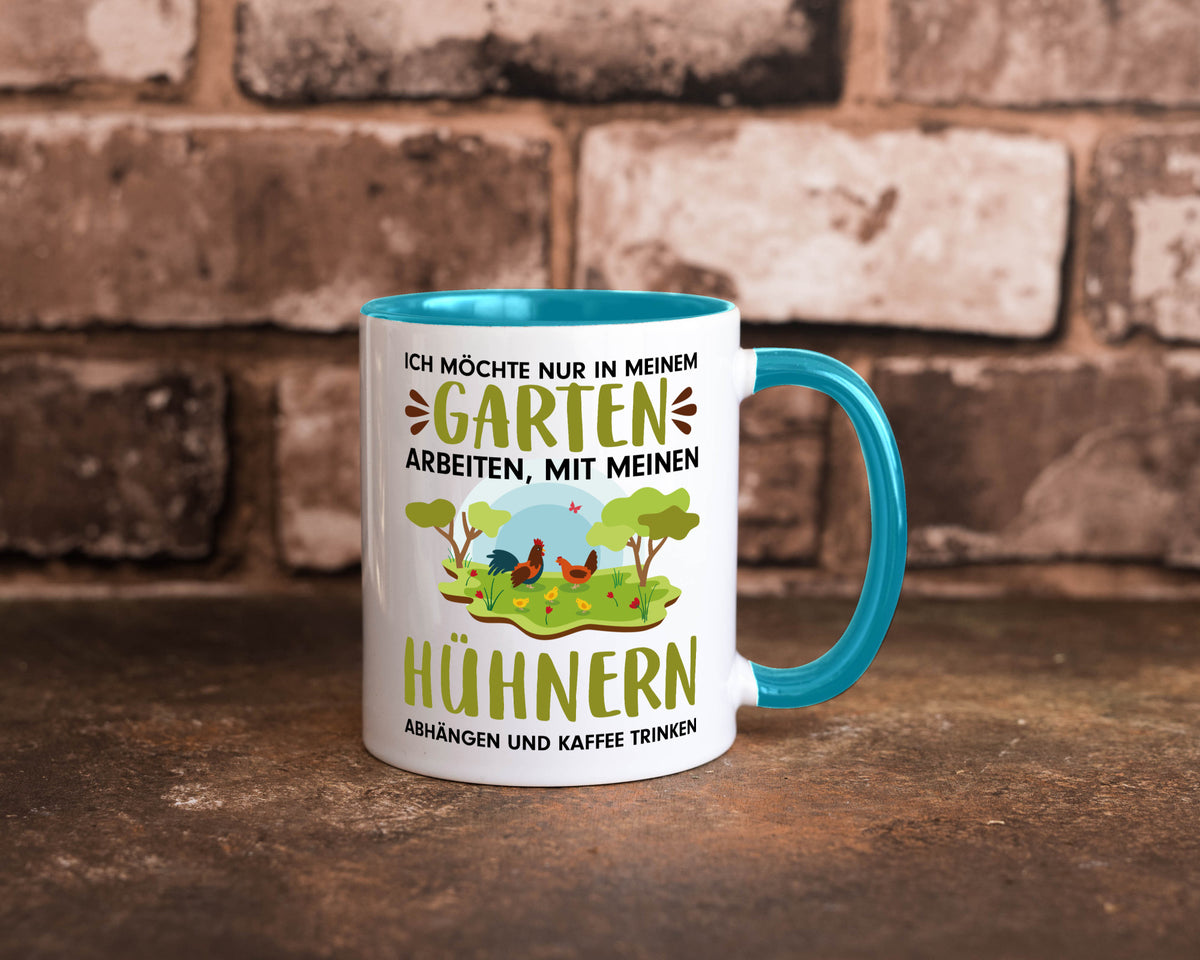 Garten Hühner | Gartenarbeit Tasse Bauernhof Spruch lustiger Geschenk Arbeit
