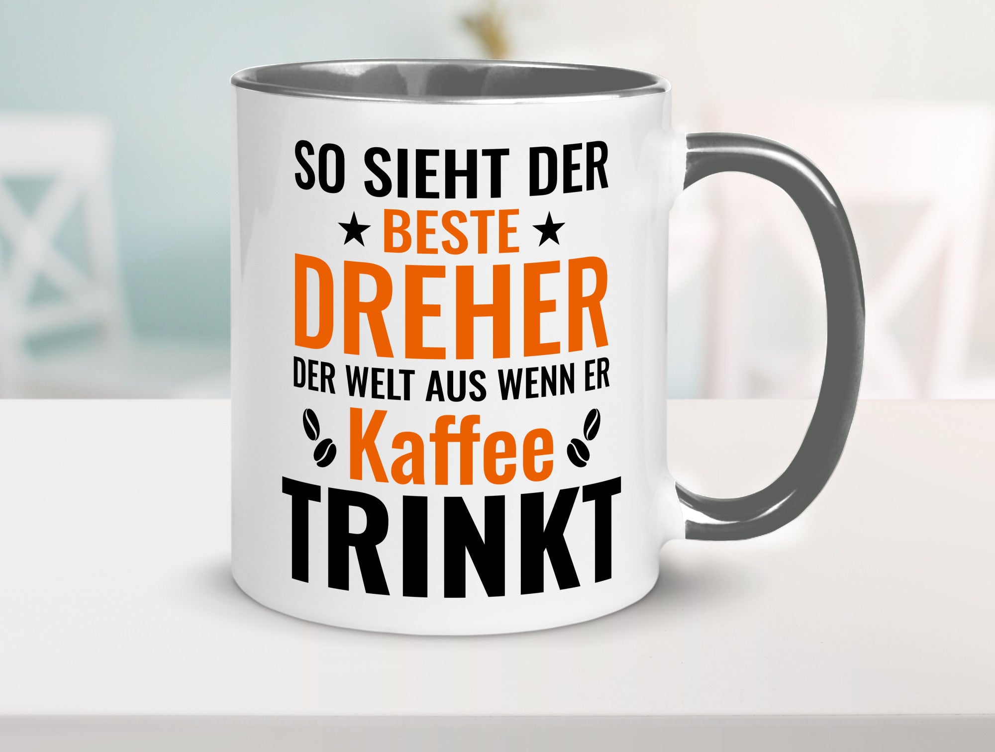 Kaffee trinkt: Dreher | Fräser Geschenkidee Humor Tasse