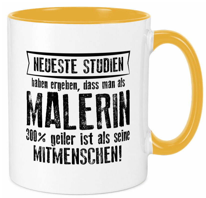 Neuste Studien: Malerin | Malerinnen lustig Humor Geschenkidee Geschenk Tasse