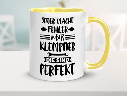 Jeder macht fehler nur Klempner sind Perfekt Humor Geschenkidee Tasse