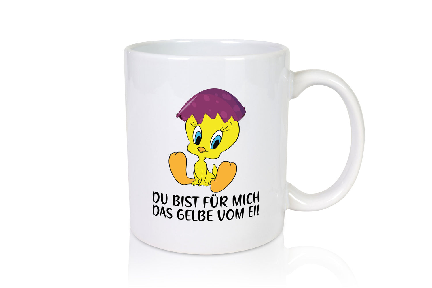 Das Gelbe vom Ei | süßes Küken Eierschale am Kopf Comic lustiger Spruch