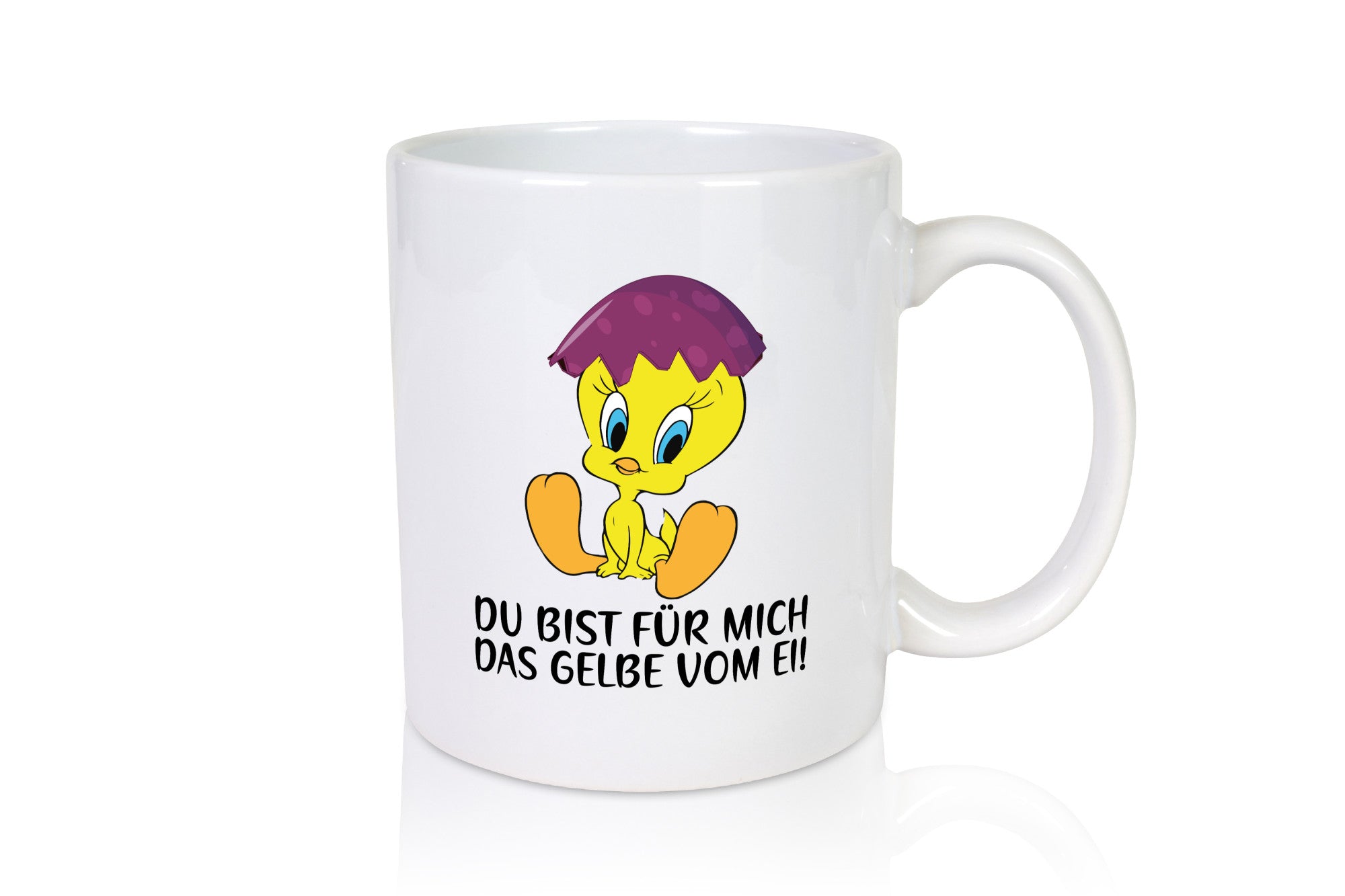 Das Gelbe vom Ei | süßes Küken Eierschale am Kopf Comic lustiger Spruch