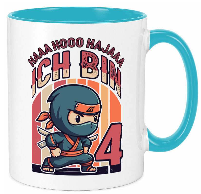 4. Geburtstag | Ninja Junge 4 Jahre lustiger Spruch Geschenk Geschenkidee Tasse