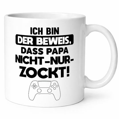 ich bin der Beweis dass papa nicht nur Zockt | Zocker Geschenk Humor