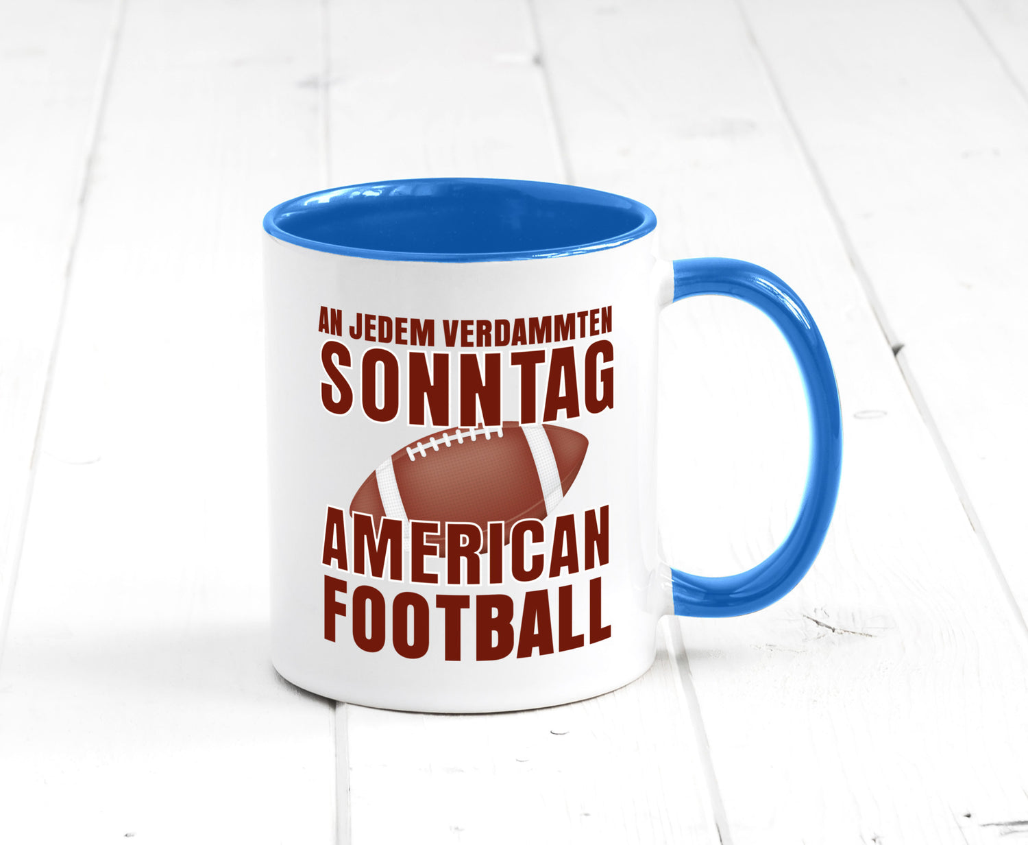 American Football | Sportfan Motiv jeden Sonntag Humor Geschenkidee Tasse