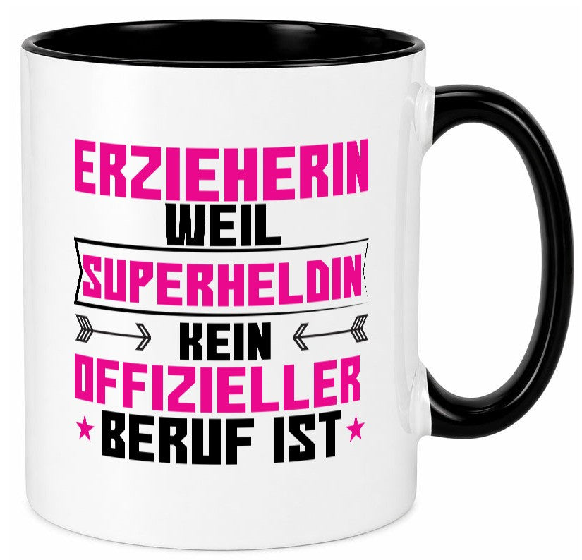 Superheldin Erzieherin | Pädagogin Schule Geschenkidee Humor Tasse