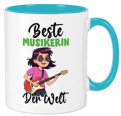 Beste Musikerin | Musik Musikantin v2 Geschenkidee Humor Tasse