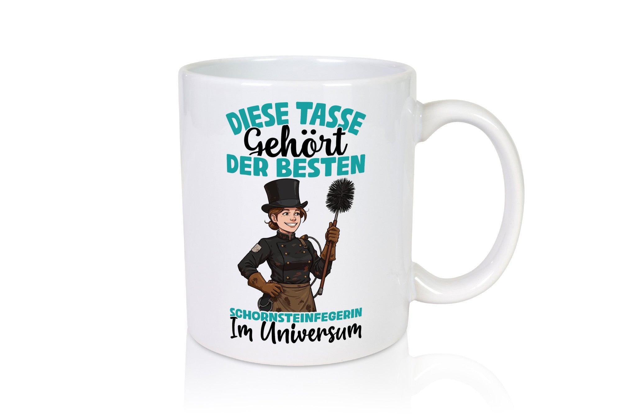 Im Universum: Schornsteinfegerin | Kaminkehrer lustiger Spruch Geschenk Humor