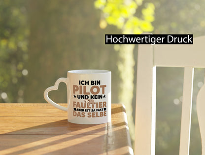 Ich bin kein Faultier: Pilot | Flugzeug Piloten v2 Geschenk Tierliebhaber Humor