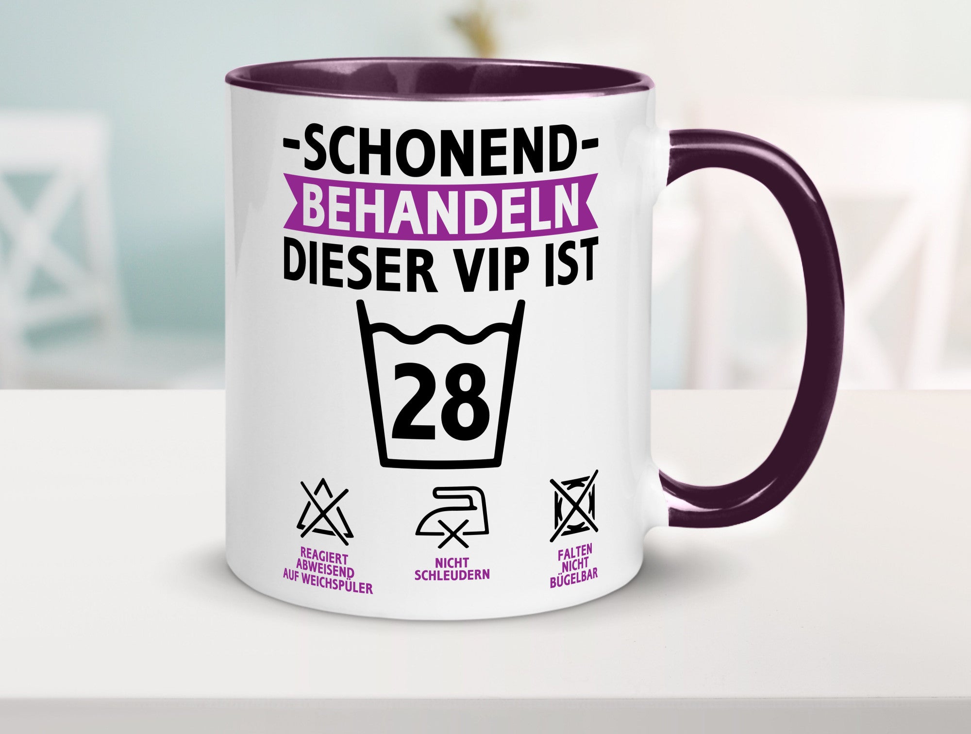 28 Geburtstag | schonend behandeln Jahre Humor Geschenkidee Tasse