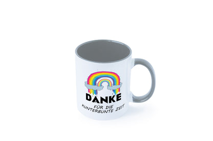 Danke für die Kunderbunte Zeit | Regenbogen lustiger Spruch Geschenk Humor