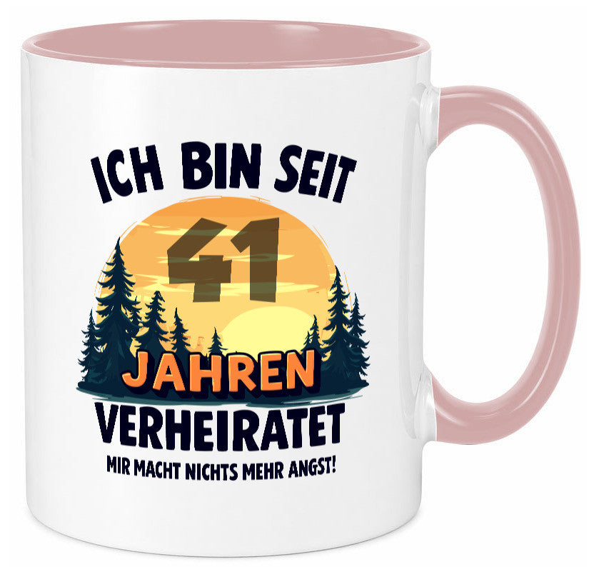Ich bin Verheiratet | 41. Hochzeitstag Ehepaar v2 Geschenkidee Humor Tasse