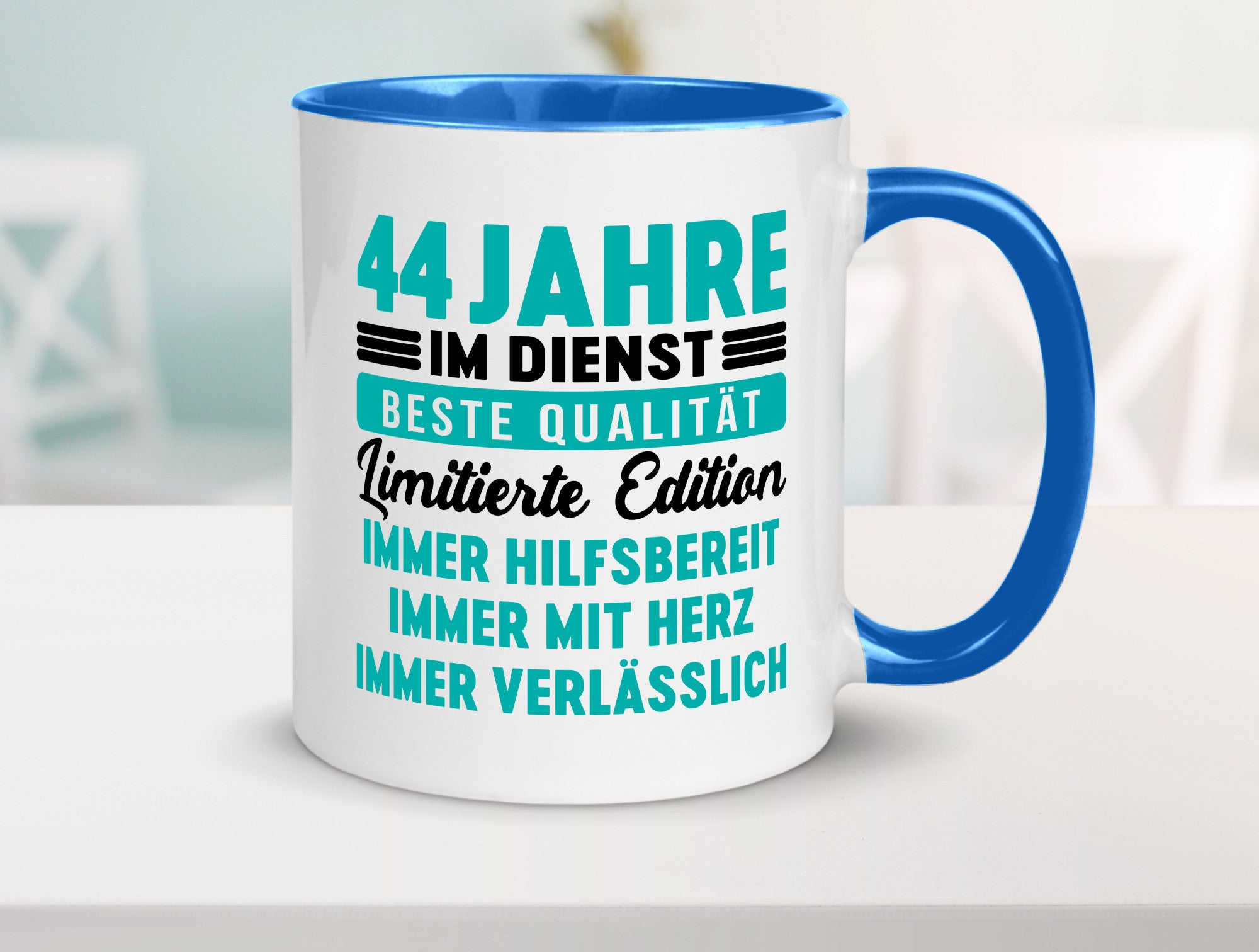 44 Jahre im Dienst | Jubiläum Arbeit v5 lustig Kollegen Büro Geschenk Tasse